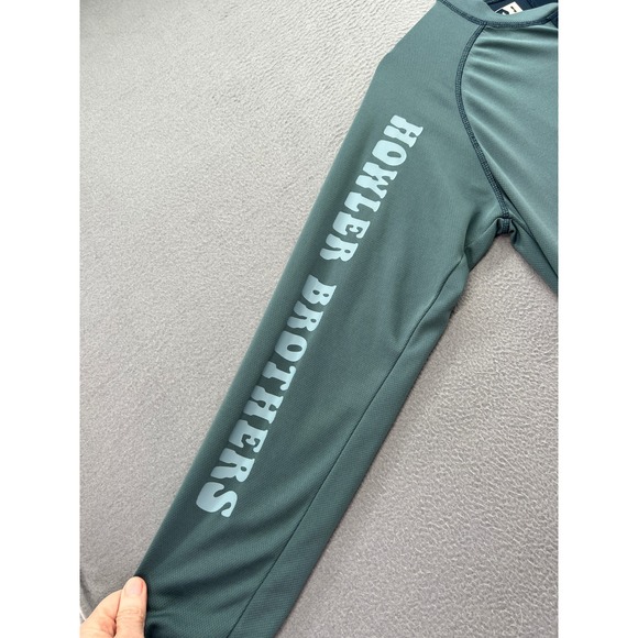 Howler Brothers Shirt Mens Sz S Dawn Patrol Henley Green Long Sleeve Sun Hoodie - Picture 4 of 13